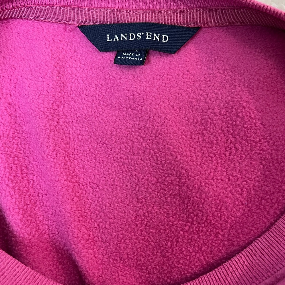 Lands' End Raspberry Crewneck Women's Sweatshirt Size: Large - Picture 4 of 6